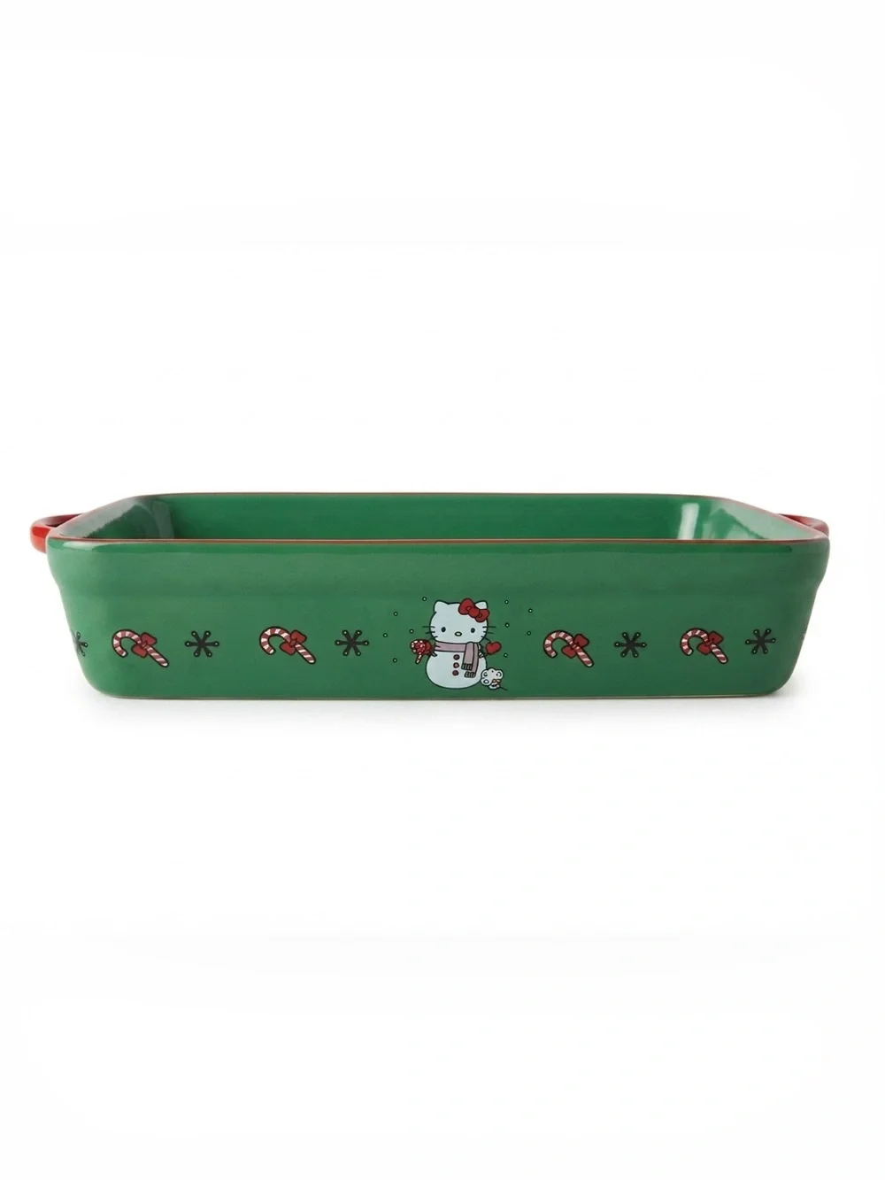 Sanrio Hello Kitty Green and Red Holiday Serving Dish